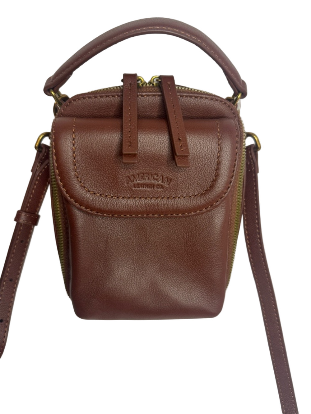 #281 American Leather Co. Tribeca Leather Crossbody w/ Top Handle